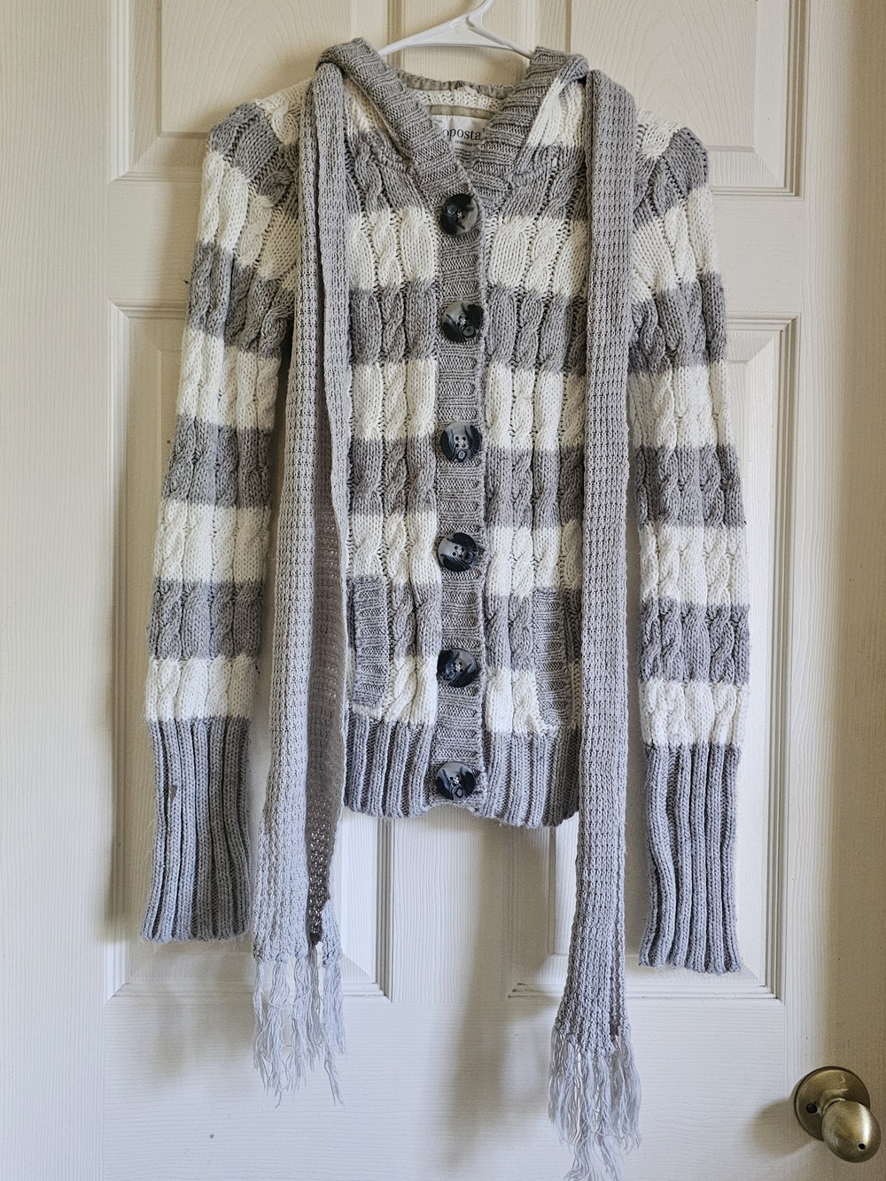 Vintage Y2K Aéropostale Chunky Knit Sweater W/ Matching Scarf | S/P